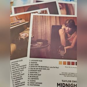 Midnights Taylor Swift Pack of posters 8 sheets size  11.5 x 16.5
